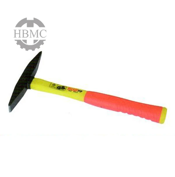 French type chipping hammer with colour plastic -coating handle