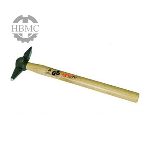 Japanese type welding hammer with wooden handle