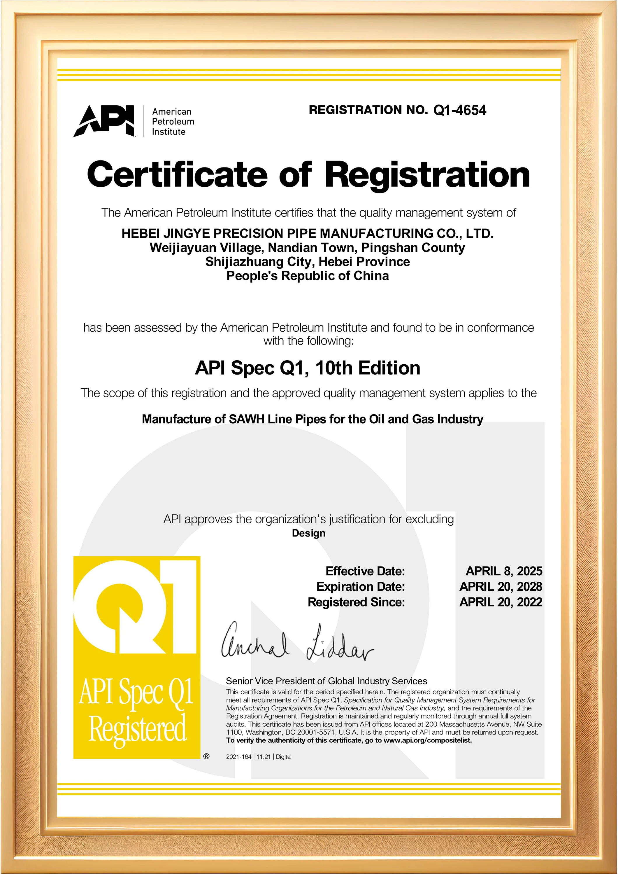 Certificate of Registration