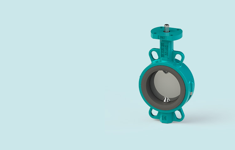 Split type soft seal butterfly valve