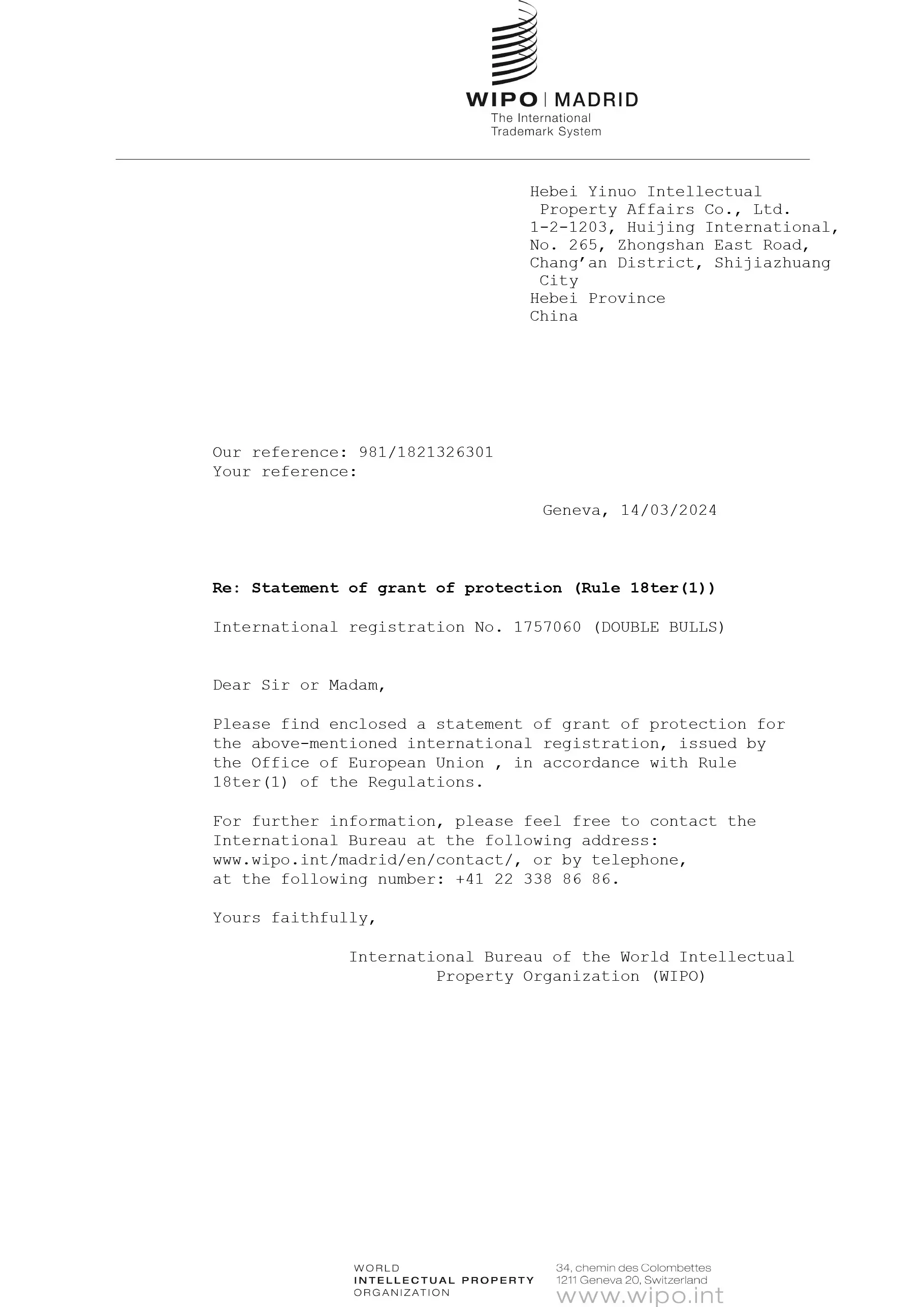 Madrid Trademark Registration