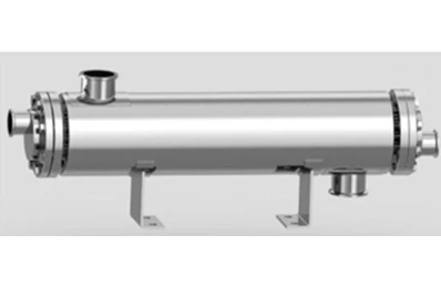 Double tube plate heat exchanger